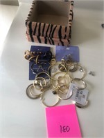 Earring lot with box #180