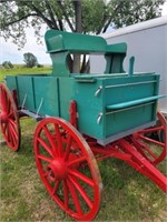 Double Sideboard High Wheel Farm Wagon
