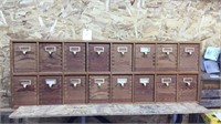 16 drawer wood storage cabinet