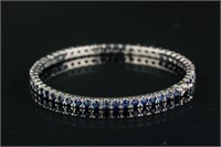 5.99ct Sapphire Sterling Silver Bracelet CRV $750