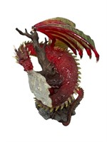 Mythica collection red dragon sculpture