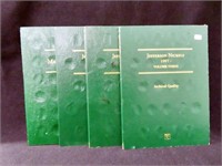 3 JEFFERSON NICKEL COLLECTOR BOOKS W/45 COINS AND