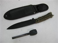 9" Ozark Trail Knife In Sheath W/Tool