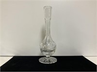 Signed Crystal Bud Vase 9in T