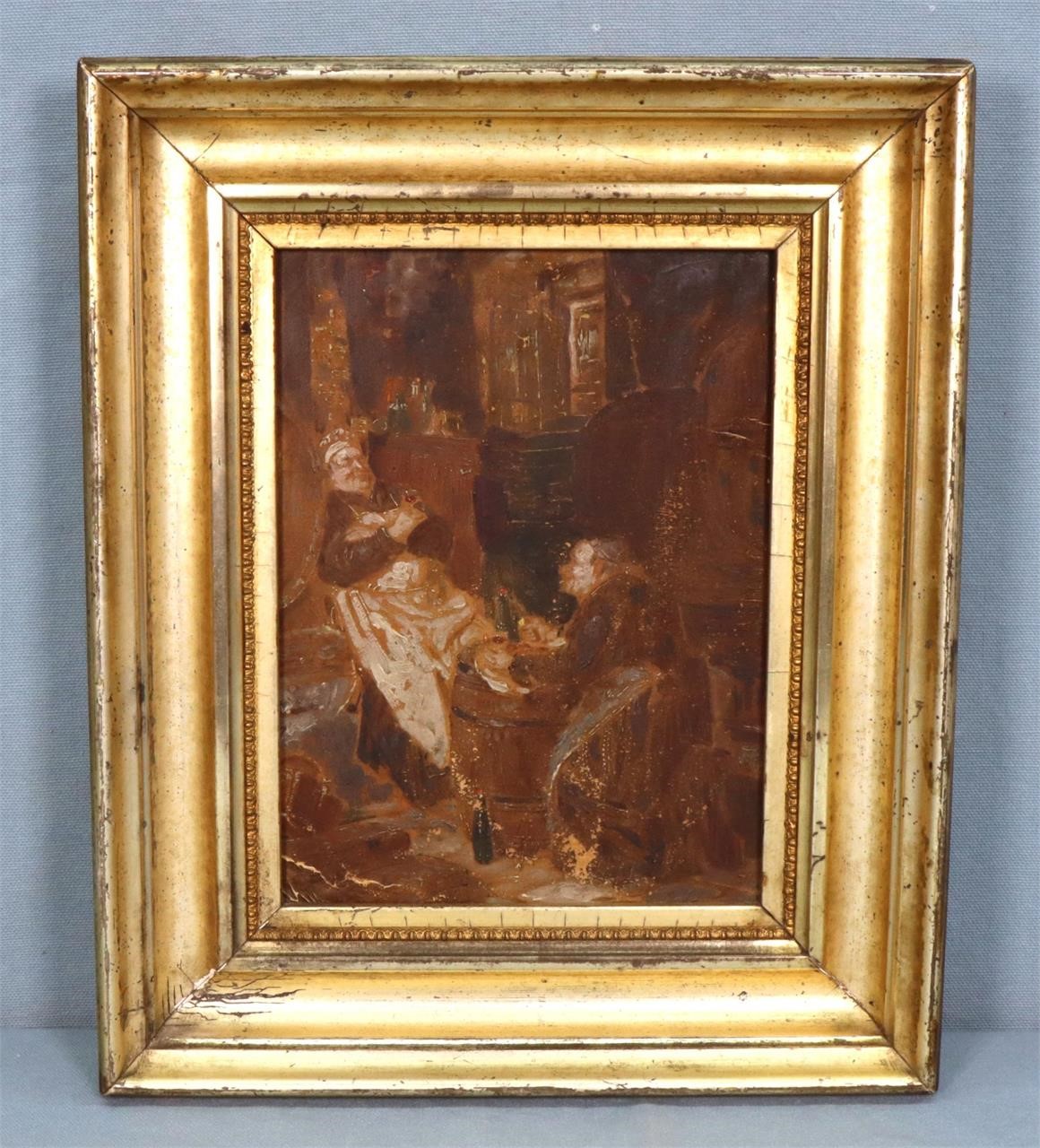19th C. Oil on Canvas Painting