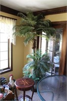 (2) Faux Palm Tree Plants