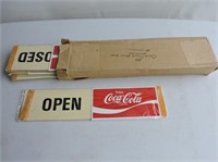 10 Coca-Cola Open/Closed Signs in Original Box