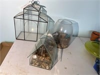 LOT OF 3 TERRARIUMS  ONE NEW 2 USED