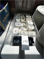 *LOT*(30)WHITE CERAMIC SUGAR PACKET HOLDERS