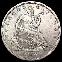 1840 Sm Letters Seated Liberty Half Dollar