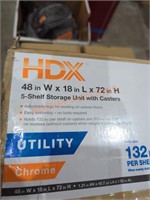 HDC 5-Shelf Storage Unit W/ Casters
