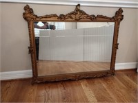 Antique Gold Framed Beveled Mirror