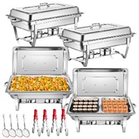 Sliner 4 Pack Chafing Dish Buffet Set, 8qt