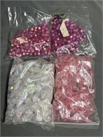 Vintage Lot Of Beads Sparkle Iridescent