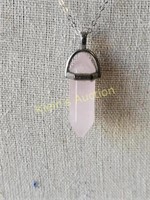 Quartz rose Crystal Pendant & Necklace