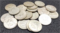 (20) 40% Silver Half Dollars