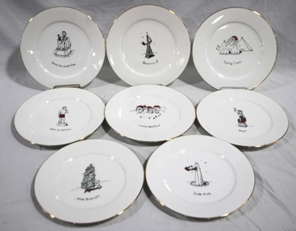 8 Merry Masterpieces 10.5" plates
