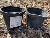 2 Plastic Livestock Buckets