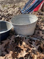 2 Buckets- Galvanized & Porcelain