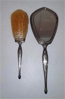 Sterling Brush and Mirror Set