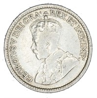 1918 Canada 5 Cent Coin VG+ 92.5% Silver