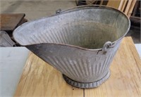 Galvanized coal bucket