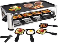 Raclette Grill  Extra Large  Stainless Steel