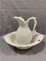 Haeger Wash Bowl and Pitcher