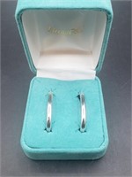 14k White Gold Pierced Earrings 1.4g