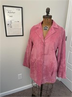 Vtg Dialouge Leather Trench coat