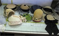 Assortment of 17 Vintage Ladies Hats