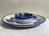 Louisille Stoneware Pottery Chip & Dip