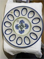 Louisille Stoneware Pottery Egg Platter