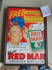 Red Man Baseball Advertisement