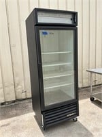 True GDM-26 glass door refrigerator on casters