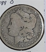 1889 O MORGAN SILVER DOLLAR