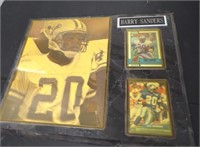Barry Sanders Auto Plaque Lions Running Back