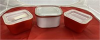 3 Refrigerator Dishes w/Lids