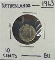 Uncirculated 1963 Netherlands coin