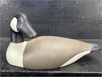 PAINTED DUCK DECOY WITH GLASS EYES