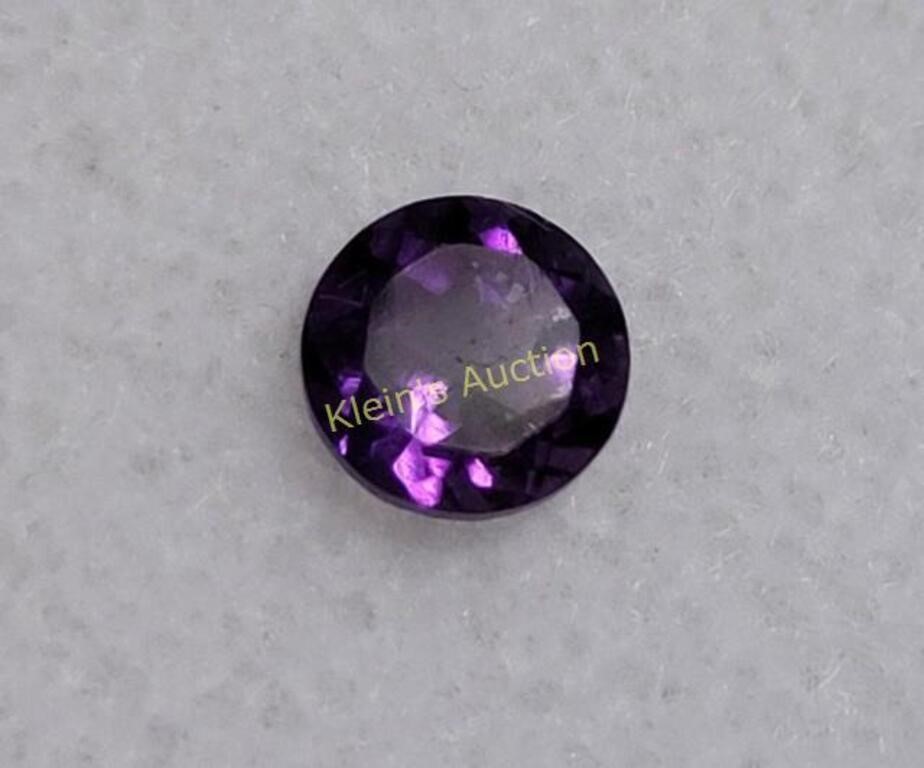 estate gemstone round cut dark purple amethyst 5MM