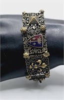 Vintage Tourist Brass Link Bracelet Egypt