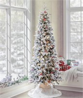 ARTIFICIAL 7FT PRELIT FLOCKED CHRISTMAS TREE $280