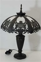 Vintage metal and glass Berman table lamp approx