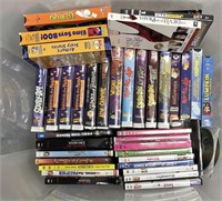 Lot of DVDS & VHS Tapes, Childrens Movies More