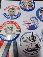 Lot of Political Butto Pins to Include Bush and