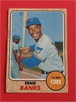 1968 Topps Ernie Banks Cubs HOF 'er