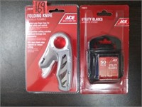 ACE Folding Utility Knife & 50pc Utility Blades