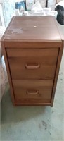 Wood look 2 drawer file cabinet