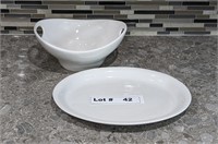 SER VING BOWL AND PLATTER